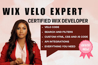 develop wix website using wix velo wix code and databases