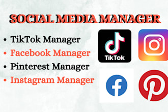 be your social media manager facebook instagram tiktok pinterest manager