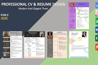 stand out with a professionally designed resume, CV and portfolio