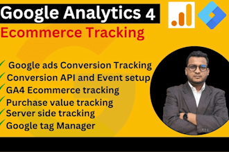 setup ga4 ecommerce tracking and conversions via GTM