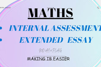 be assisting you for maths ia