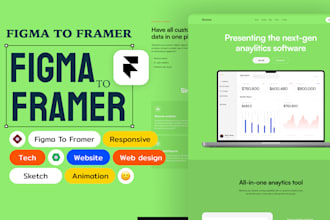 create responsive framer landing page design, framer website