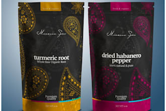 do product label design, packaging design, pouch design and box design