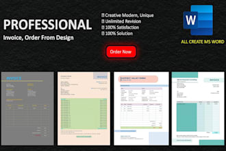 custom invoice and business template design services