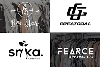 make modern minimalist monogram clothing fashion logo and any graphics design