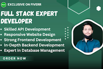 build responsive, professional e commerce website landing page as full stack dev