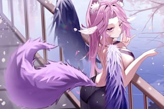 draw anime illustrations of original characters or fanart