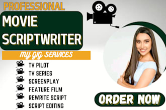 be scriptwriter, write movie script, screenplay, screenwriting, tv series, pilot