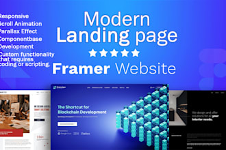 design a modern framer website, framer landing page