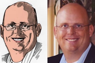 make a cartoon colorful portrait of you