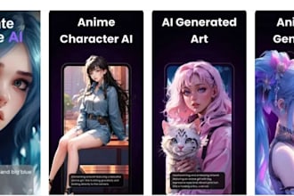 develop ai anime artworks generator app, ai images generator app, ai editing app