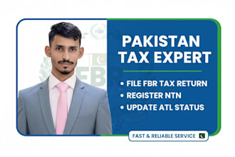 file your fbr tax return, register ntn, and update atl