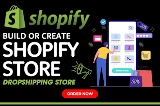 design shopify store, shopify website development, shopify dropshipping store