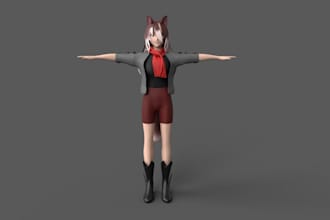model 3d nsfw fursona vrc, furry avatar, vroid vrm, animaze model, vrc vtuber