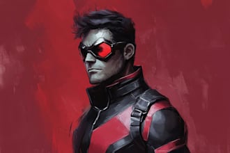 create your character in cartoonish or marvel or anime style