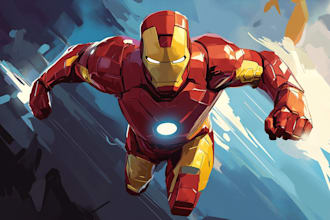 make a dc or marvel style comic book superhero character