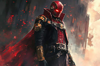 draw photo in a comic character like marvel or dc