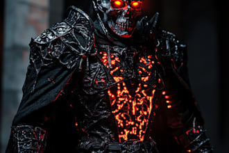 do scary horror creature and fantasy character concept art