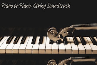 compose a piano solo or piano with string soundtrack
