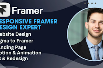design or fix responsive framer websites, figma to framer, framer landing page