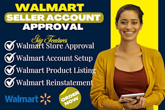 setup onbaording and approve walmart seller account