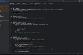develop a custom API using django, flask, or fastapi