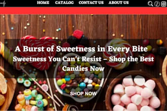 design money making candy shopify cake store  chocolate website snacks store