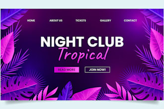 design night club and party rental website design concert website using wordpres