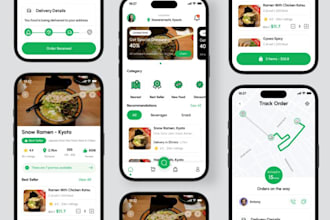 develop restaurant app, carpooling app, food delivery app, rental app