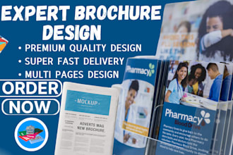 design digital brochure company profile annual report in print, brochure design