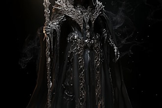 draw fantasy horror art illustration or dark creepy