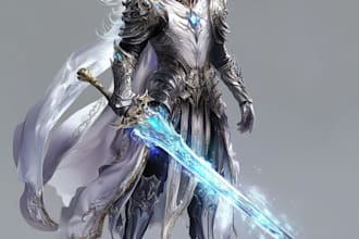 draw dnd, fantasy character and dnd character art for you