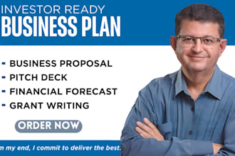 do a sba loan business plan, investor pitch deck, proposals