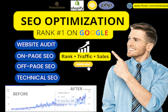 optimize ecommerce website onpage technical SEO service wordpress shopify