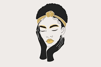 do custom professional minimalist hand drawn logo design
