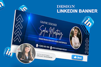 design professional linkedin, facebook, and youtube banners for your brands