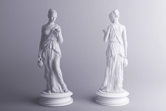 3d printer statue, historical model, realistic medieval character,figurine stl
