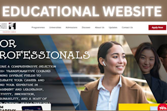 build lms website elearning website learndash educational website