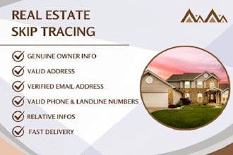 do skip tracing and pull high quality real estate motivated sellers leads list