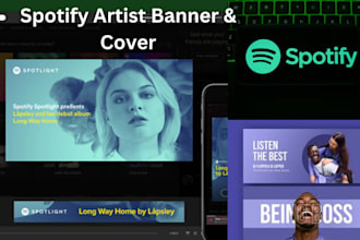 design eye catching spotify  banner cover for artist profile club motion