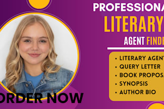 edit or critique book proposal, query letter, synopsis and find literary agents