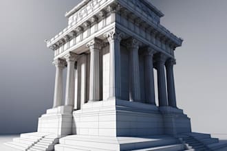 do 3d monument model 3d building design 3d printing stl dwg
