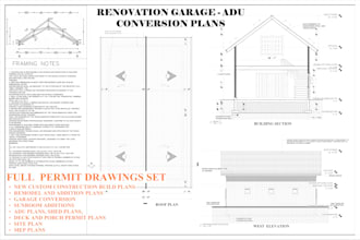 draw and plan construction home renovation additions blueprint for permit