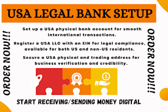 create USA physical bank account for your USA llc, USA physical business address