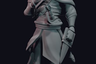 deliver stls,sculpt figurine models,edit 3d file,custom miniature models,zbrush