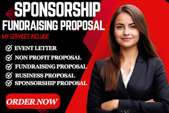 write and design sponsorship and fundraising proposals for your non profit