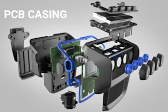 pcb design, pcb casing pcb enclosure for 3d printing, product design solid works