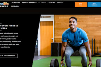 design fitness website gym website personal trainer workout website
