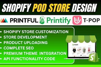 build pod dropshipping build website website design etsy store ebay dropshipping