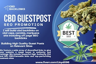 build cbd backlinks on cbd vape, cannbis, marijuana sites and do promotion